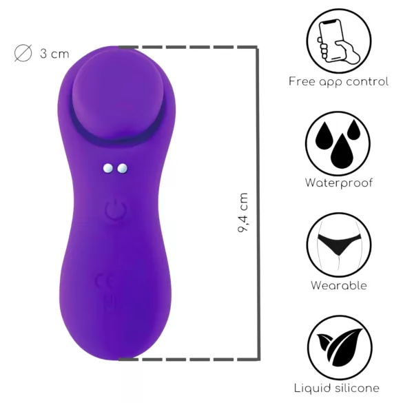 Desirel Confidential - vibrerende slip met app - lila