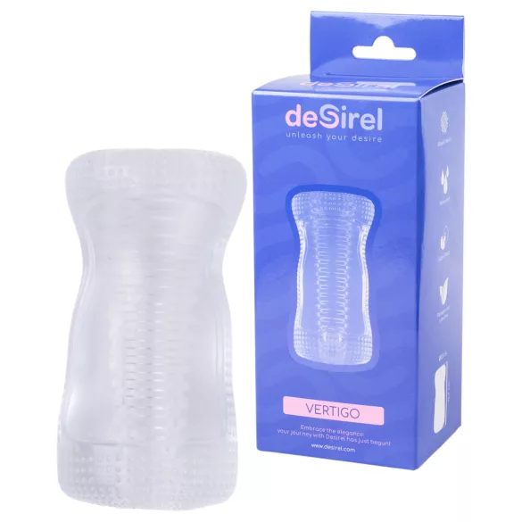 Desirel Vertigo - masturbator met geribbelde binnenkant (doorzichtig)