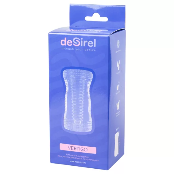 Desirel Vertigo - masturbator met geribbelde binnenkant (doorzichtig)