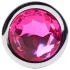 Desirel - anaal plug klein - roze juweel - zilver/pink