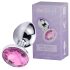 Desirel Pink Jewel L - anale plug (zilver-roze)