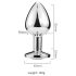 Desirel Pink Jewel L - anale plug (zilver-roze)