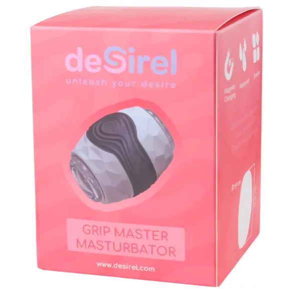 Desirel Grip Master - masturbator met sterke grip - siliconen - grijs