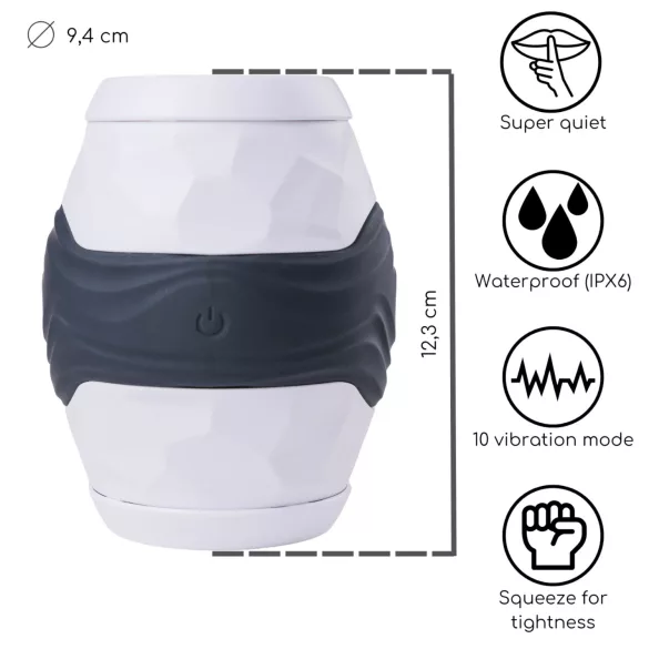 Desirel Grip Master - masturbator met sterke grip - siliconen - grijs