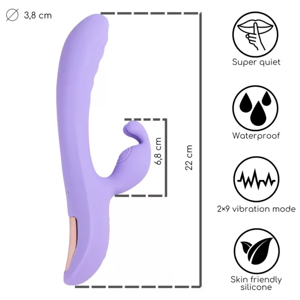 Desirel Hop & Buzz Bunny - vibrator met clitorisstimulator - paashaasje - paars