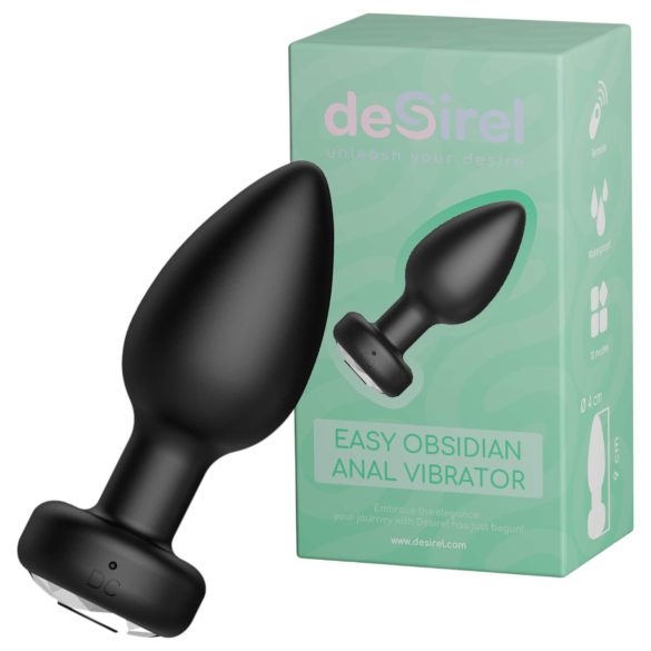 Desirel Easy Obsidian - Draadloze, Radiografische Anale Vibrator (Zwart)