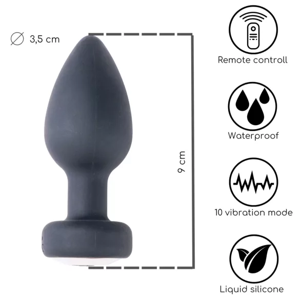 Desirel Easy Obsidian - anale vibrator - oplaadbaar draadloos - zwart