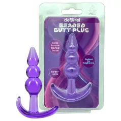 Desirel - anaal plug met bolletjes - siliconen - paars