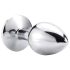 Sunfo - metalen anale plug met gouden steen (zilver)