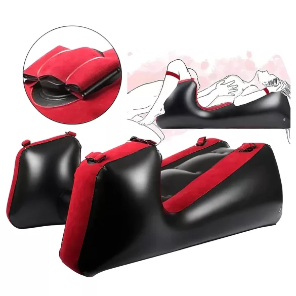 Desirel Magic Pillow - opblaasbare sekssofa voor standjes (rood)