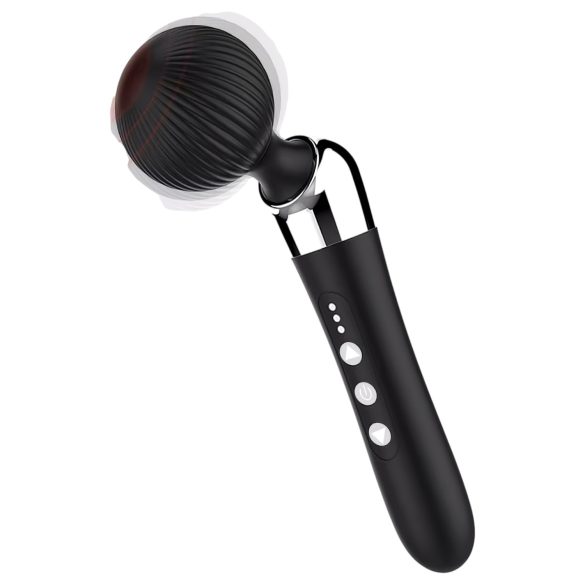 Gebogen oplaadbare massage vibrator (zwart)