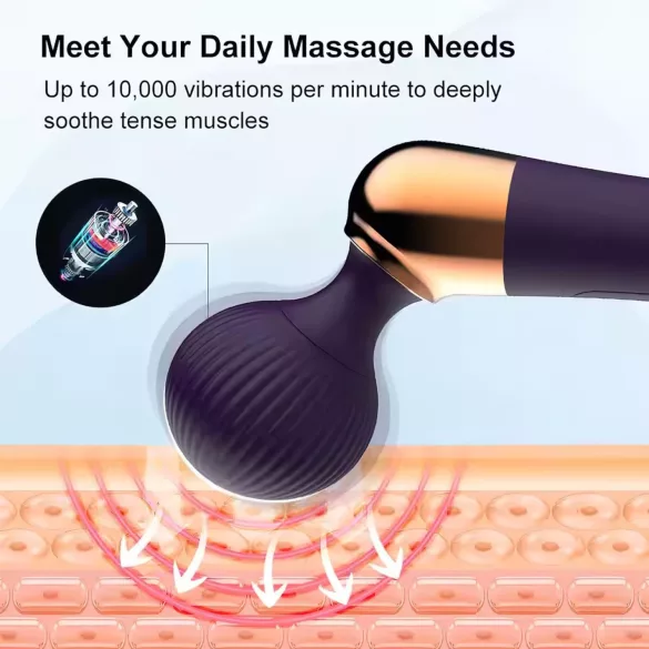 Gebogen - massagevibrator - oplaadbaar - zwart