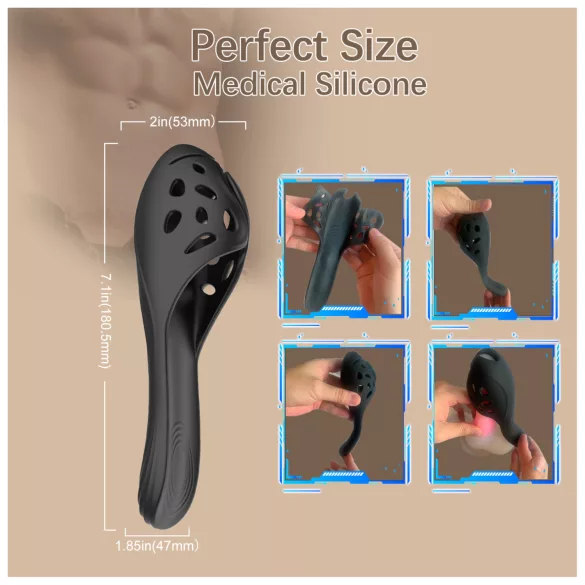 Biu-Biu - penis vibrator - zwart