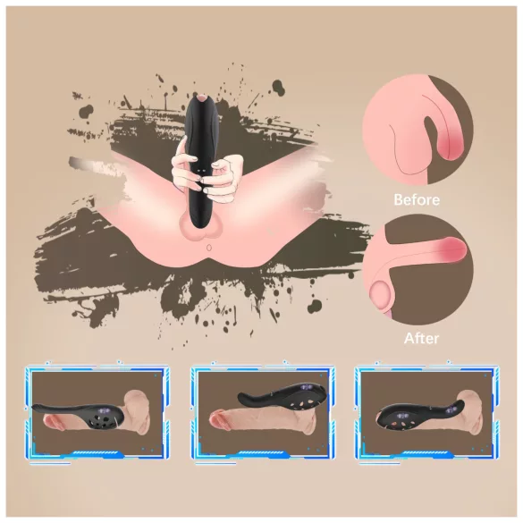 Biu-Biu - penis vibrator - zwart