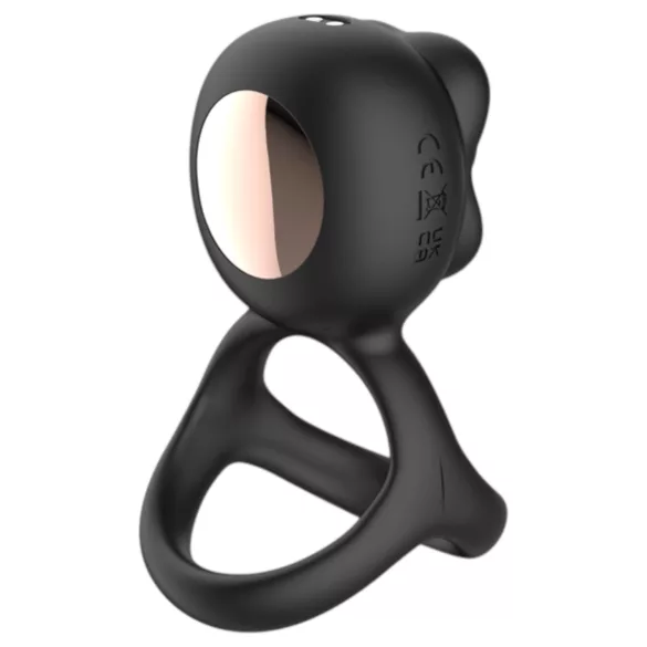 Biu-Biu - penisring en clitorisstimulator met vibrator - zwart