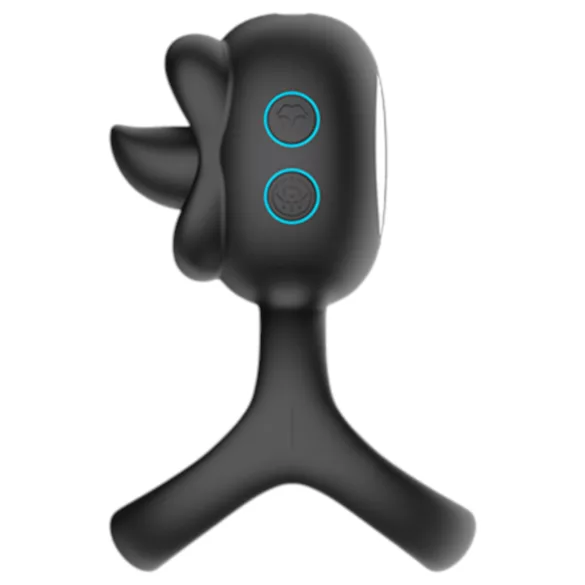 Biu-Biu - penisring en clitorisstimulator met vibrator - zwart