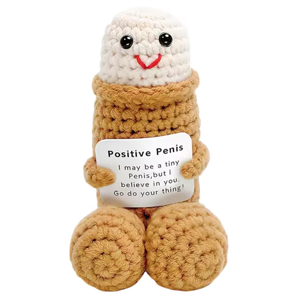 Positieve penis - penis cover - gebreid - naturel