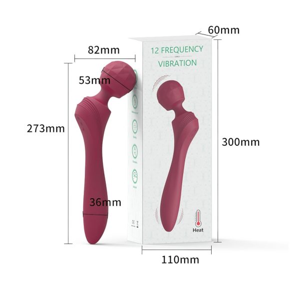 Lonely - gebogen vibrator massager - rood