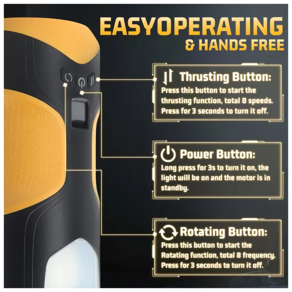 Lonely - automatische roterende masturbator - zwart