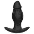Kangvo - magnetische opblaasbare siliconen dildo (zwart)