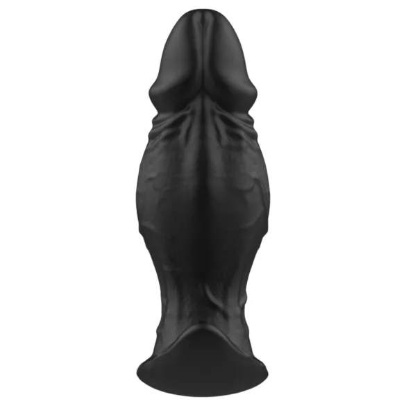 Kangvo - magnetische opblaasbare siliconen dildo (zwart)