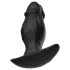 Kangvo - magnetische opblaasbare siliconen dildo (zwart)
