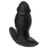 Kangvo - magnetische opblaasbare siliconen dildo (zwart)