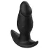 Kangvo - magnetische opblaasbare fantasy dildo groot (zwart)