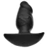 Kangvo - magnetische opblaasbare fantasy dildo groot (zwart)