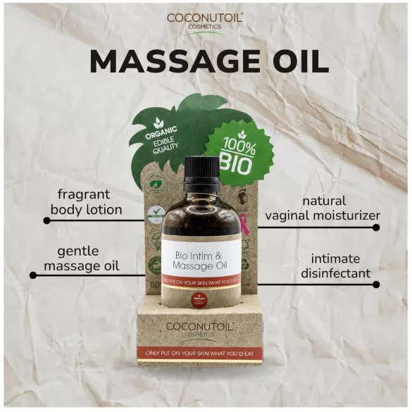 Coconutoil - biologische glij- en massageolie - 80ml