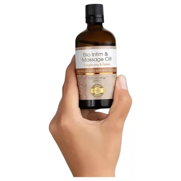 Coconutoil - biologische intieme massageolie - kruidnagel kaneel - 80ml