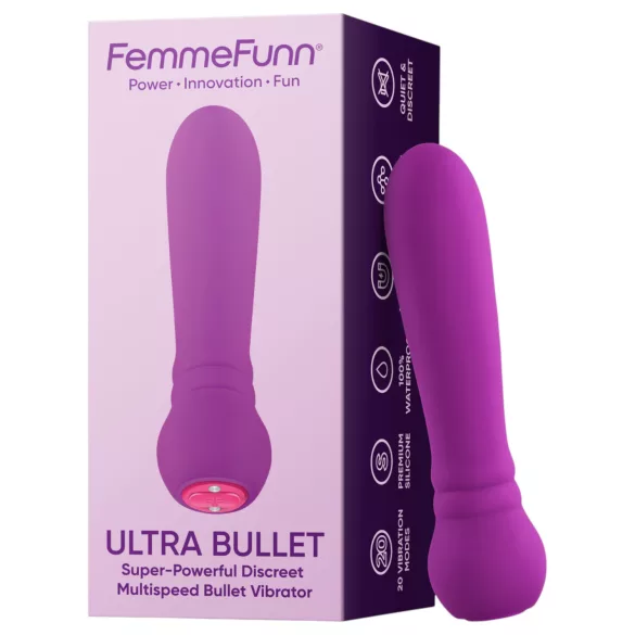 FemmeFunn - mini vibrator - krachtig en oplaadbaar - siliconen paars