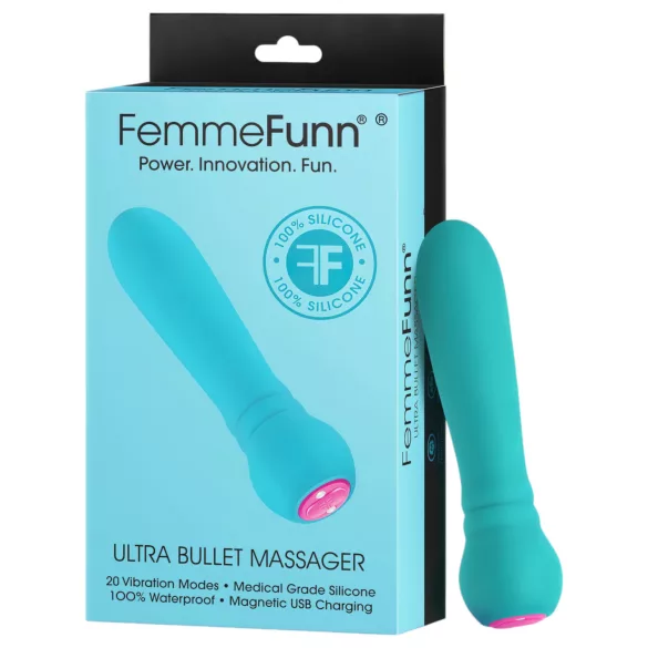 FemmeFunn - mini vibrator bullet - krachtig trilling - siliconen turquoise
