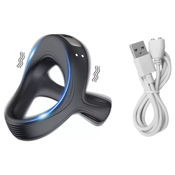 AlvUp - vibrerende penis- en ballenring - siliconen - zwart