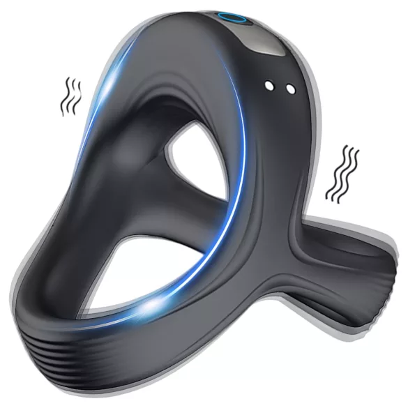 AlvUp - vibrerende penis- en ballenring - siliconen - zwart