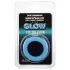 Doc Johnson The Big O - verlicht penisring - blauw