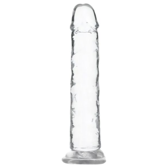 Addiction Crystal - zuignap dildo (doorzichtig) - 18cm