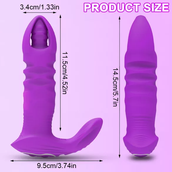 AlvUp - slimme stoot anaal vibrator - oplaadbaar silicone - paars