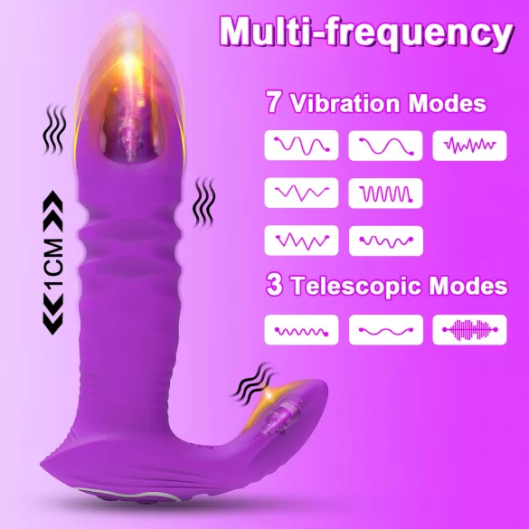 AlvUp - slimme stoot anaal vibrator - oplaadbaar silicone - paars