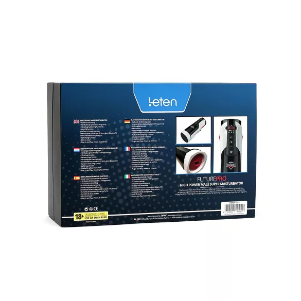 LETEN SM FUTURE PRO - elektrische masturbator - op en neer beweging - verwarmd