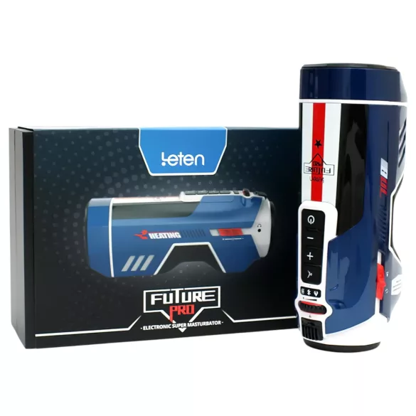 Leten SM Future Pro - elektrische stoot masturbator - verwarmd - zuigend - blauw