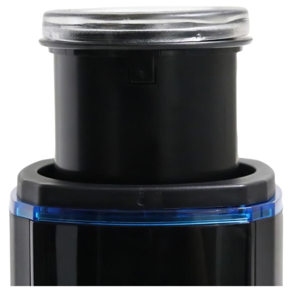 Leten SM320 - masturbator met stoot- en verwarmingfunctie - zwart