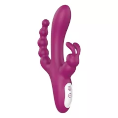   Sex HD Joker - vibrerende dildo met 3 armen - oplaadbaar - waterdicht - paars