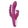 Sex HD Joker - vibrerende dildo met 3 armen - oplaadbaar - waterdicht - paars