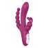 Sex HD Joker - vibrerende dildo met 3 armen - oplaadbaar - waterdicht - paars