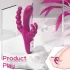 Sex HD Joker - vibrerende dildo met 3 armen - oplaadbaar - waterdicht - paars