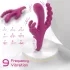 Sex HD Joker - vibrerende dildo met 3 armen - oplaadbaar - waterdicht - paars