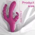 Sex HD Joker - vibrerende dildo met 3 armen - oplaadbaar - waterdicht - paars