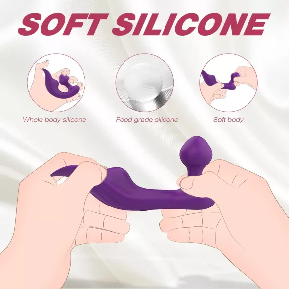 Sex HD Chomper - vibrator voor clitoris en anus - waterdicht - paars
