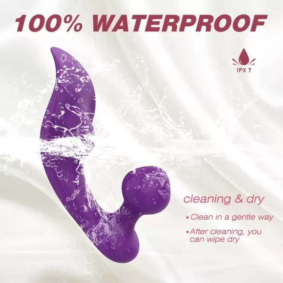 Sex HD Chomper - vibrator voor clitoris en anus - waterdicht - paars